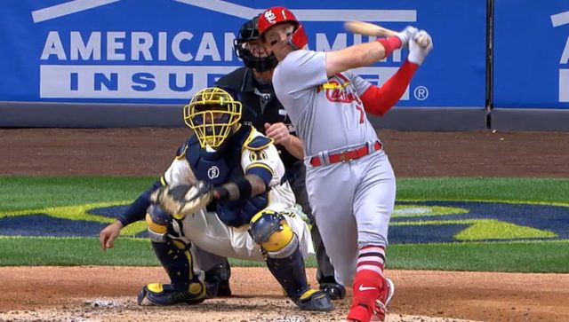 Car Knizner bateó un jonrón de dos carreras en el triunfo de los Cardenales.