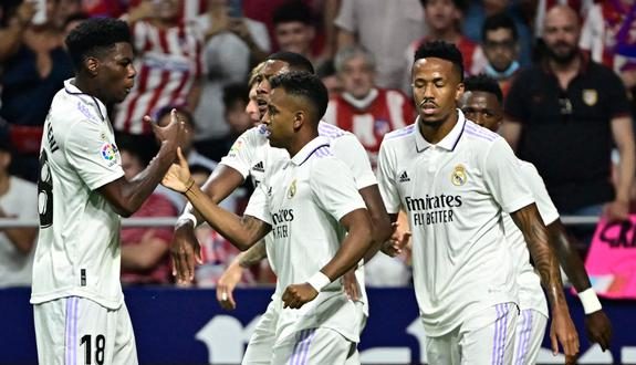Madrid Real Madrid a su estilo celebra un gol en el derbi liguero.