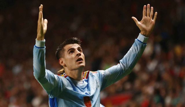 Morata Álvaro Morata celebrando el gol del triunfo de España.