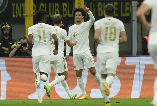 Sane Leroy Sané anotó el primer gol al minuto 25 ante el Inter.