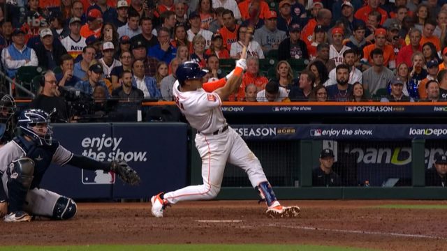 Jeremy Jeremy Peña con gran jornada ante los Yankees.