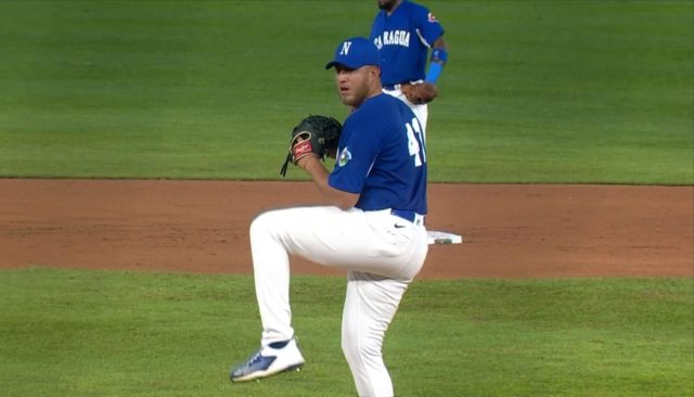 Osman Osman Gutiérrez ponchó a cinco brasileños en el estadio Rod Carew.