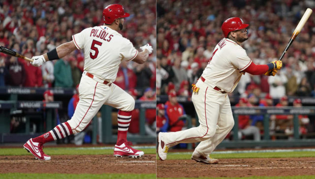 Pujols Tanto Pujols como Molina batearon imparables en el último turno de sus carreras.