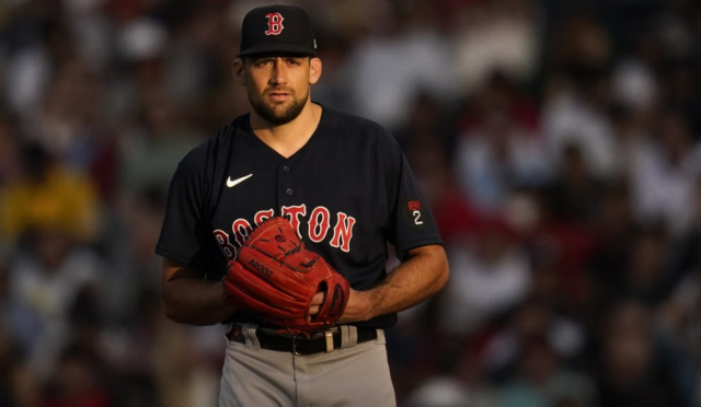 Nathan Eovaldi recibió votos para el Premio Cy Young en 2021.