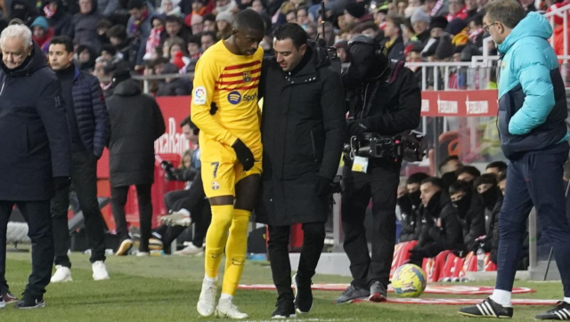 Dembele Esta es la primera lesión que sufre Dembélé desde la llegada de Xavi.