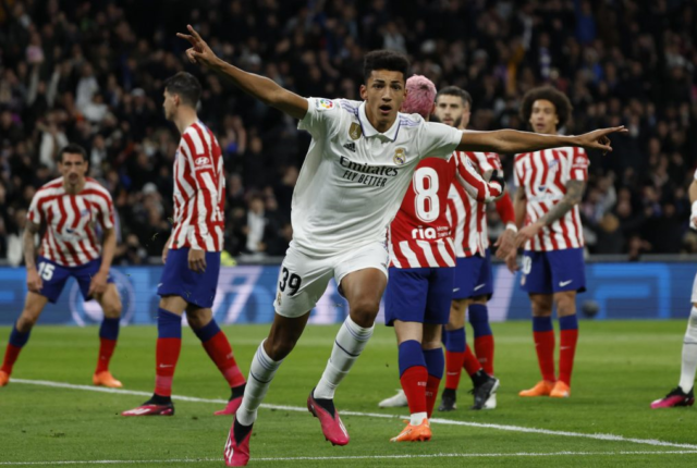 Álvaro Rodríguez anotó el gol del empate de los merengues al minuto 85.