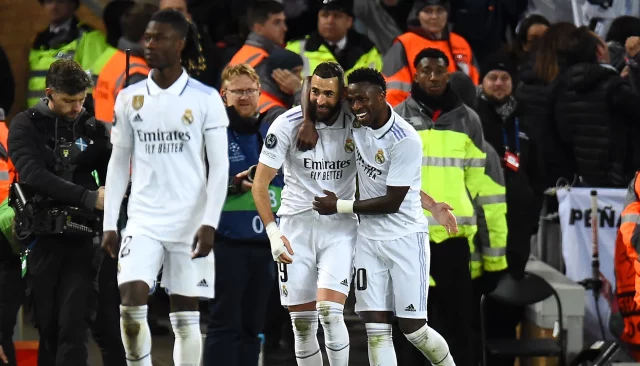 Benzema y Vinícius lograron sendos dobletes en el triunfo del Madrid.