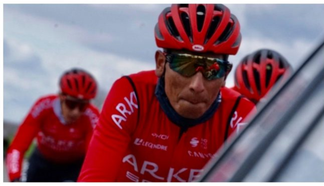 Nairo Fue una triste celebración para el ciclista colombiano Quintana.