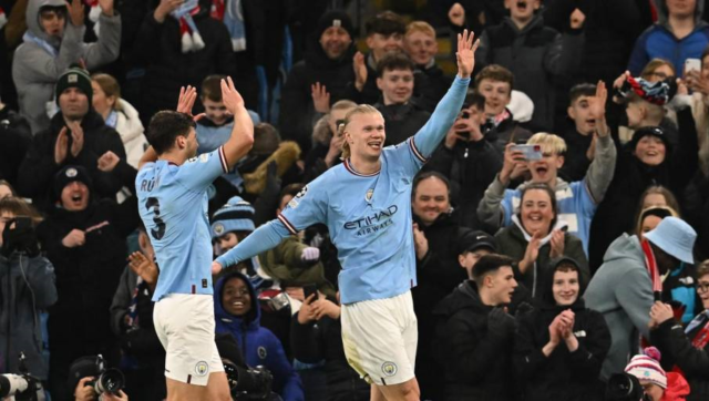 Halland metió súper poker (5 goles) con el City que aplastó al Leipzig.