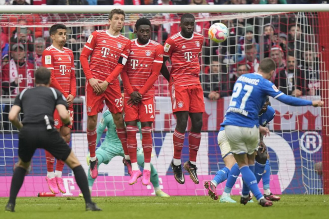 Bayern El golazo de falta de Kramaric ante el Bayern que no pasó del empate.