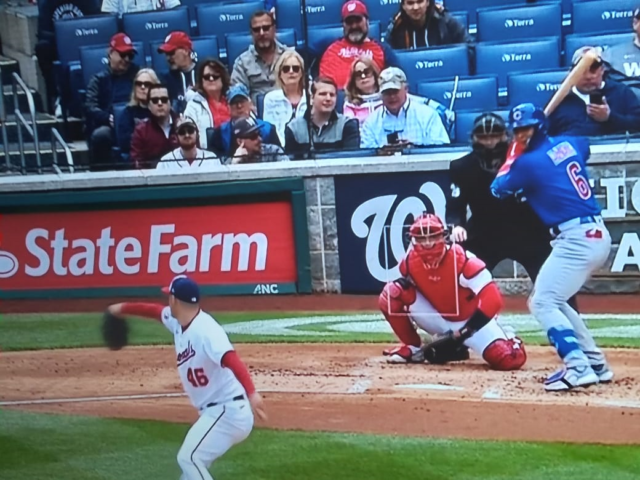 AmayaM Amaya salió de campocorto a primera en su primer turno como grandes ligas.