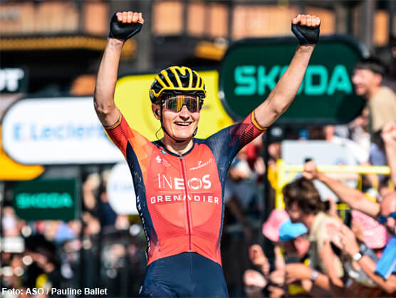 Carlito El ciclista español Carlos Rodríguez gana etapa. Foto: ASO Pauline Ballet