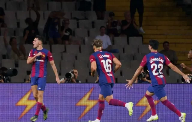 Barca Barcelona sacó el triunfo en la postrimería del partido de LaLIga.