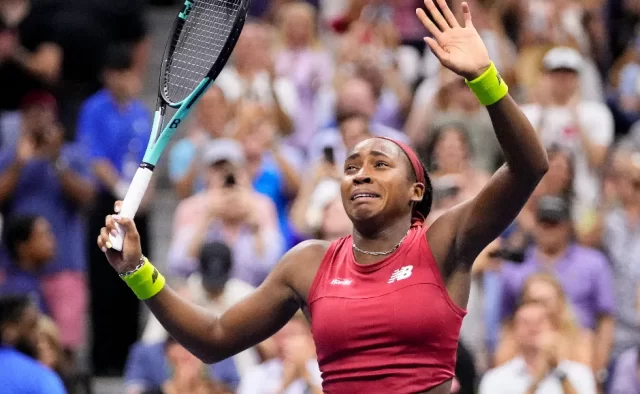 CocoG Coco Gauff con lágrimas de la emoción tras ganar el US Open.