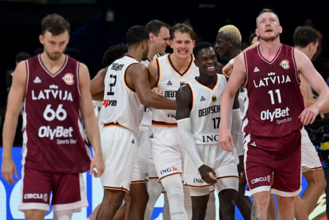 Alemania venció estrechamente a Letonia en lo eliminó en cuartos.