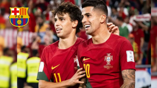 Joao Los portugueses João Félix y João Cancelo.